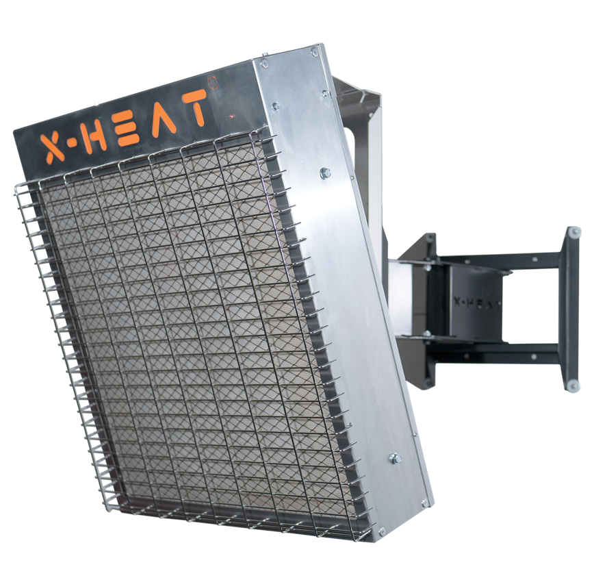 Catalytic infrared heater that provides low intensity heat, reducing energy costs by 50%